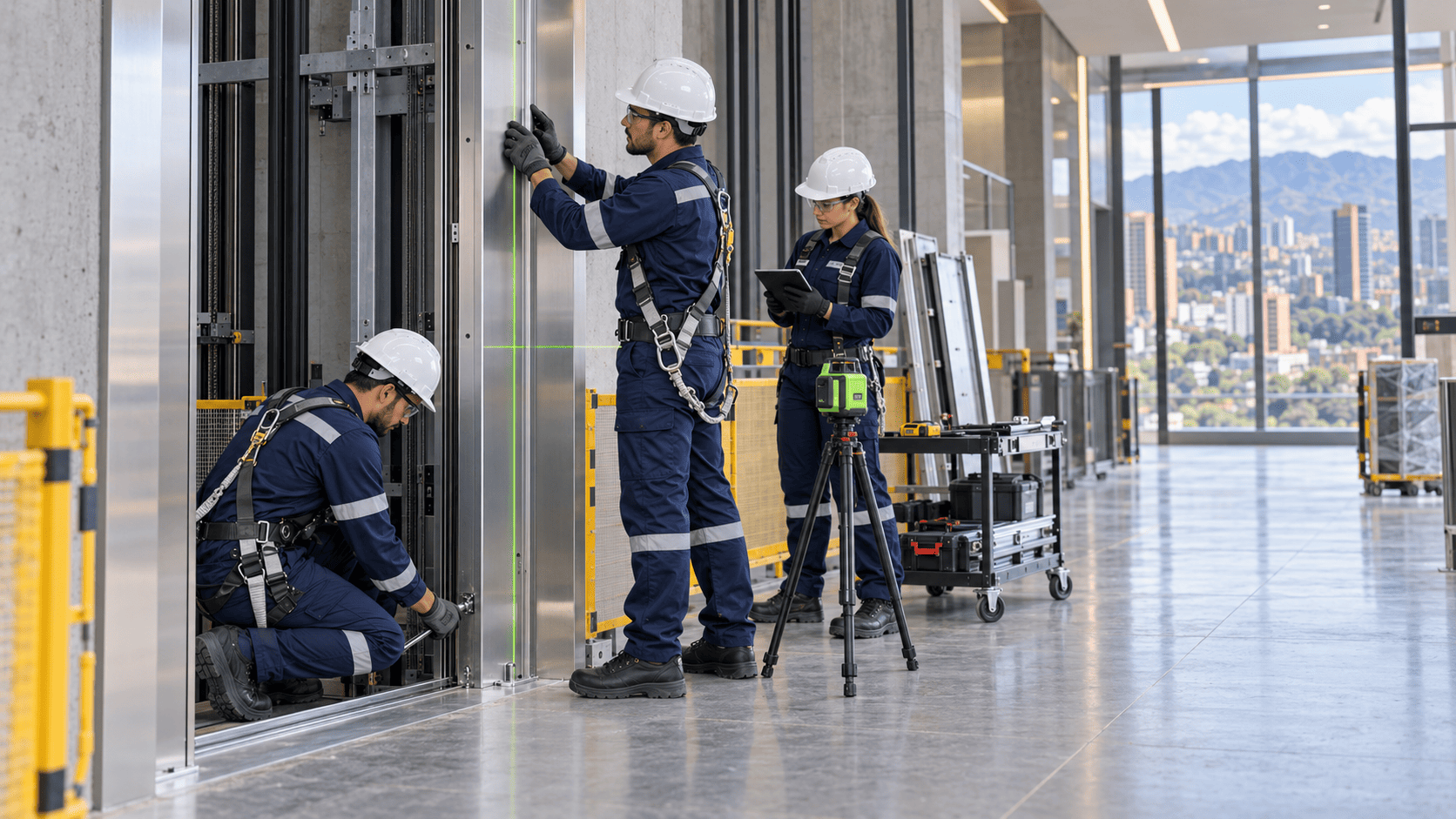 Instalación de ascensores en Colombia.