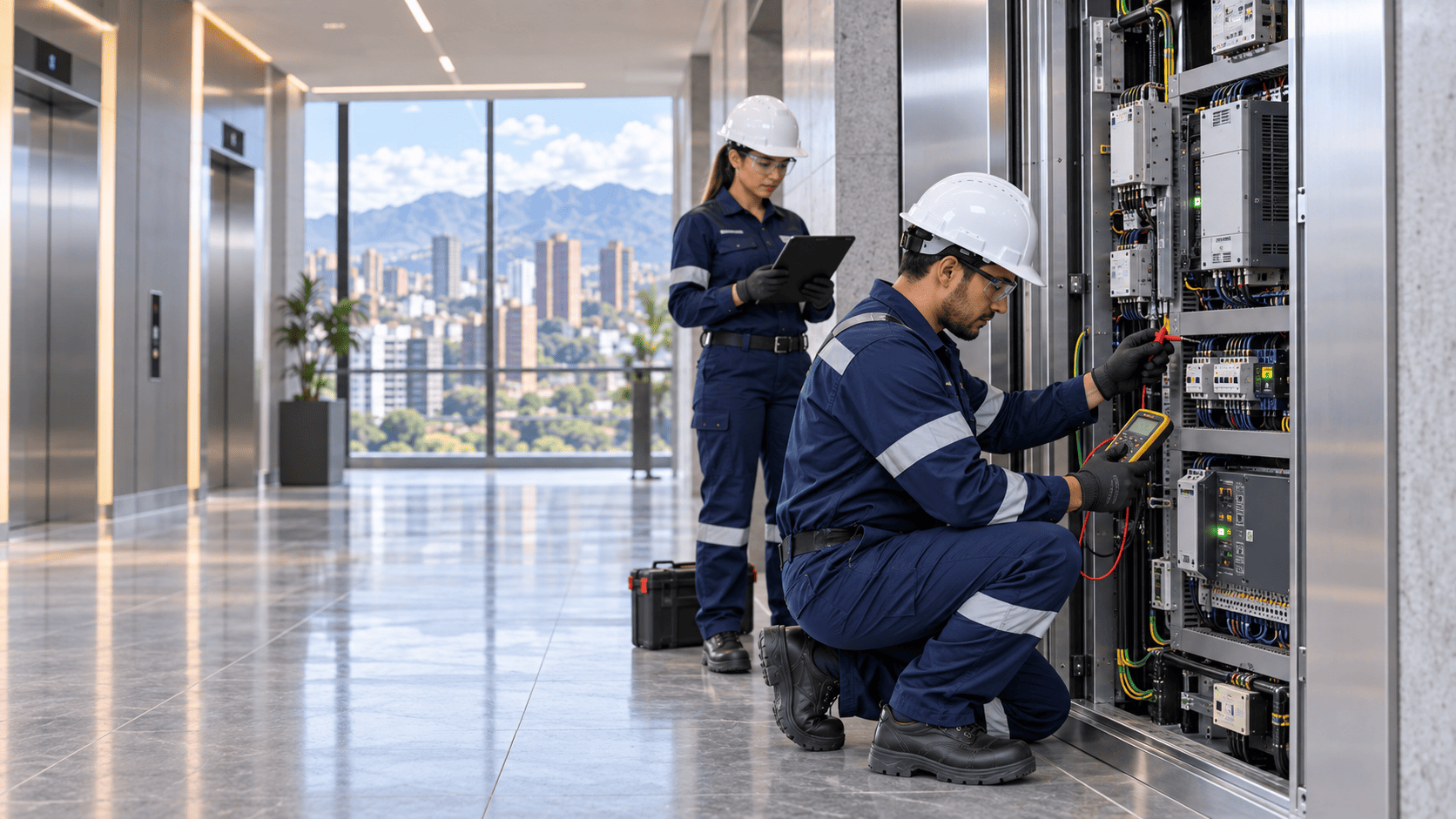 Mantenimiento preventivo y correctivo de ascensores.