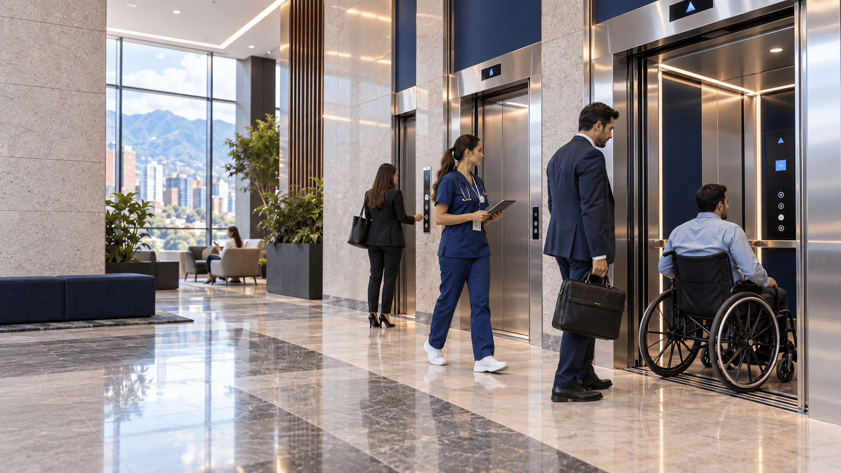 Movilidad vertical para sectores corporativos, hospitalarios y residenciales.