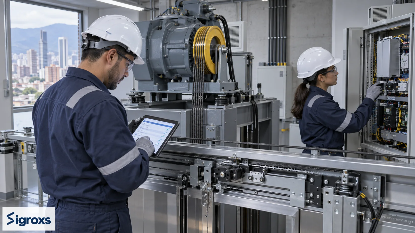 Mantenimiento preventivo de componentes de ascensor SIGROXS