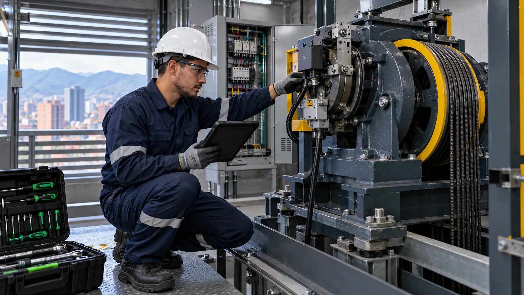 Mantenimiento preventivo de componentes de ascensor Otis